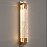 Lucera Luxuriöse LED Wandlampe | Rechteckig | Kristallblase Design | Elegantes Licht für Zuhause | Deko | Moderne Wandleuchte
