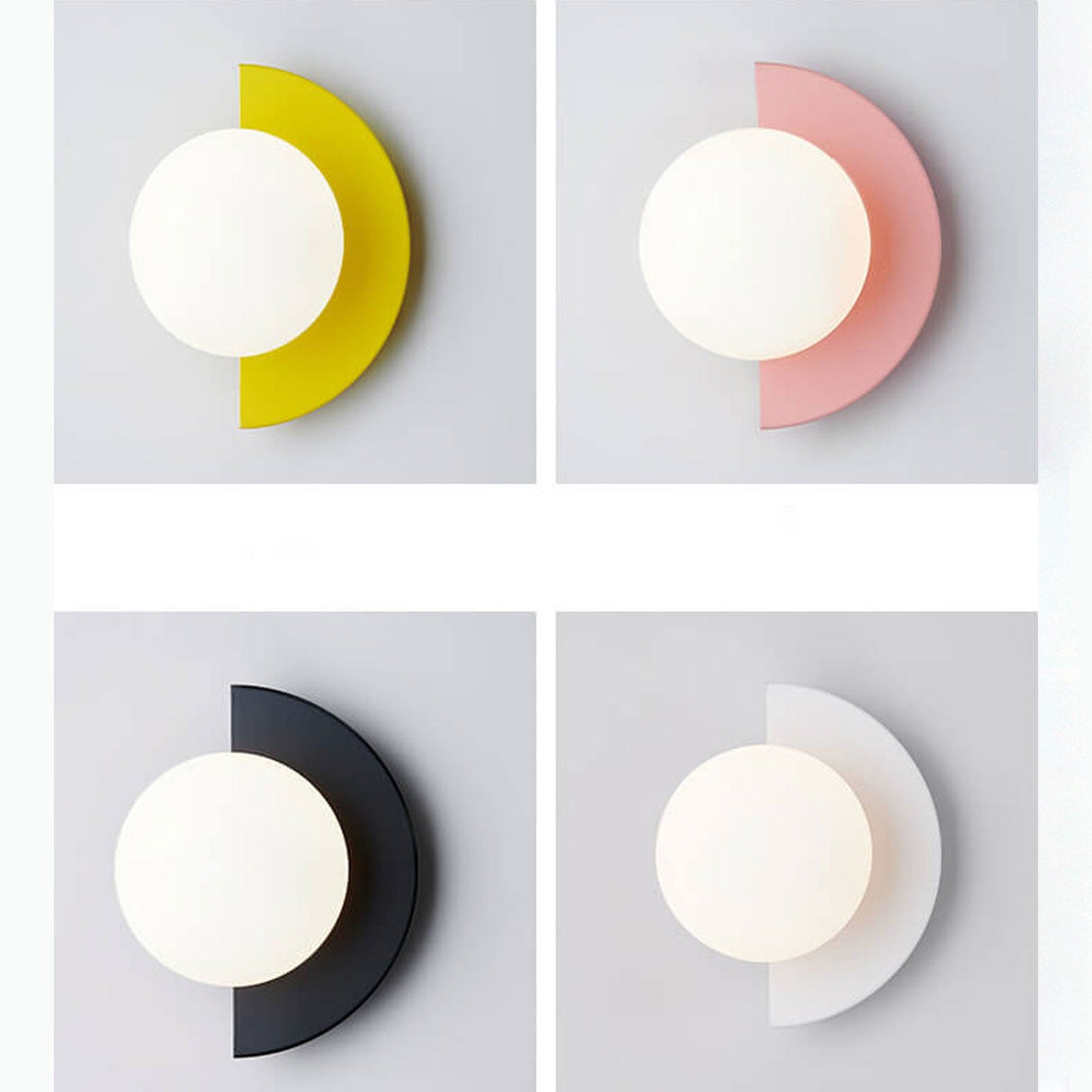 SferaLuxe Moderne Wandlampe | Minimalistisches Kugel-Design | Farbiges Glas | LED-Wandleuchte für Wohnräume