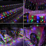 SolarNet Glow Outdoor LED Lichterkette | Fischnetz Design | Solarbetrieben | Stimmungsvolles Licht für Garten und Balkon