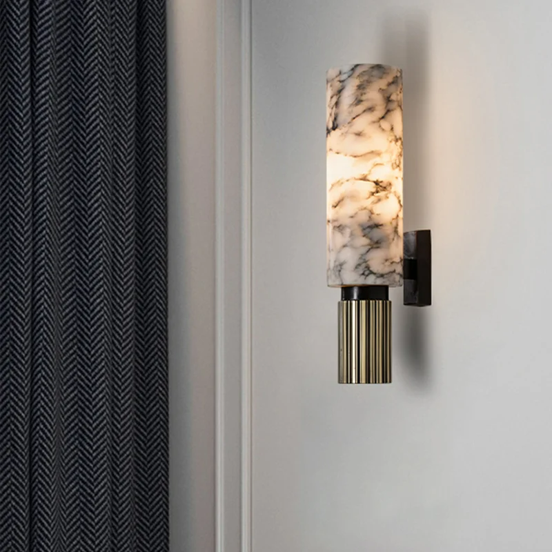 Lumineux Marmor Wandlampe | Elegante Wandleuchte | Stimmungslicht | Dekorative Wandbeleuchtung für Wohnzimmer und Flur