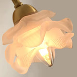Floribella Vintage Kupfer Blume Petal Glas Wandleuchte | Elegantes Design | Stilvolle Beleuchtung für Zuhause