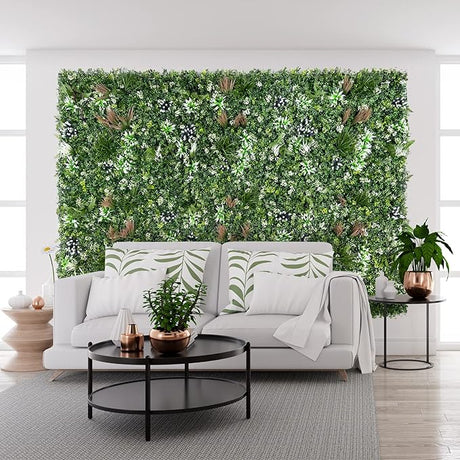 EverBloom Künstliche Pflanzenwand | Vertikaler Garten | Pflegeleichte Deko | Grüne Oase für Zuhause