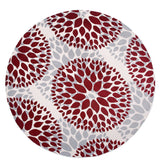 BloomNove Elegance Teppich | Grau & Rot | Blumendesign | Pflegeleicht & Modern