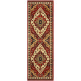 SierraBorder Southwest Teppich | Rot & Schwarz | Umrandeter Design-Teppich | Modern & Pflegeleicht