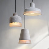 CemLux Industrial Design Pendelleuchte aus Zement | Minimalistischer Grauer Schirm | E27 Fassung | Perfekt für Esszimmer, Wohnzimmer oder Arbeitsbereiche