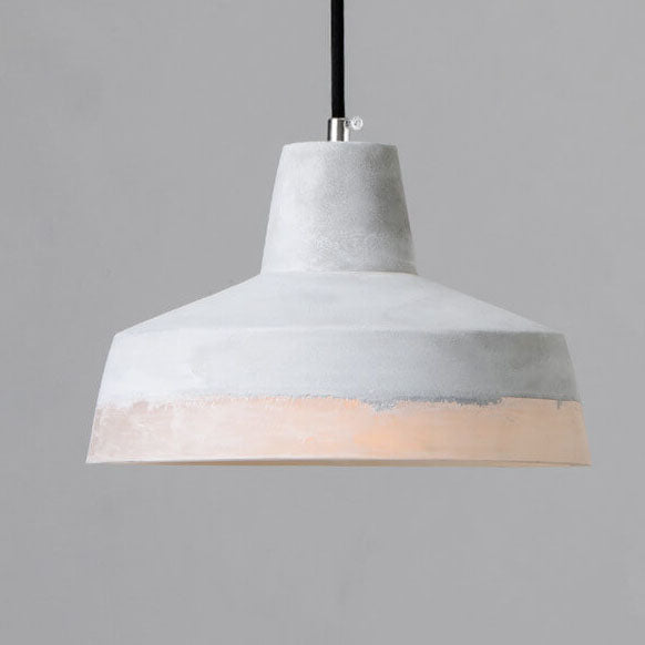 CemLux Industrial Design Pendelleuchte aus Zement | Minimalistischer Grauer Schirm | E27 Fassung | Perfekt für Esszimmer, Wohnzimmer oder Arbeitsbereiche