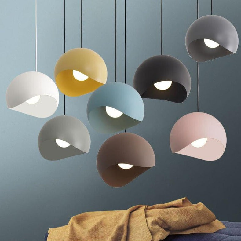LumiMacaron Modernes Design Pendelleuchte | Farbiges Metall | 1-flammig | Stilvolle Beleuchtung | Deko für Zuhause