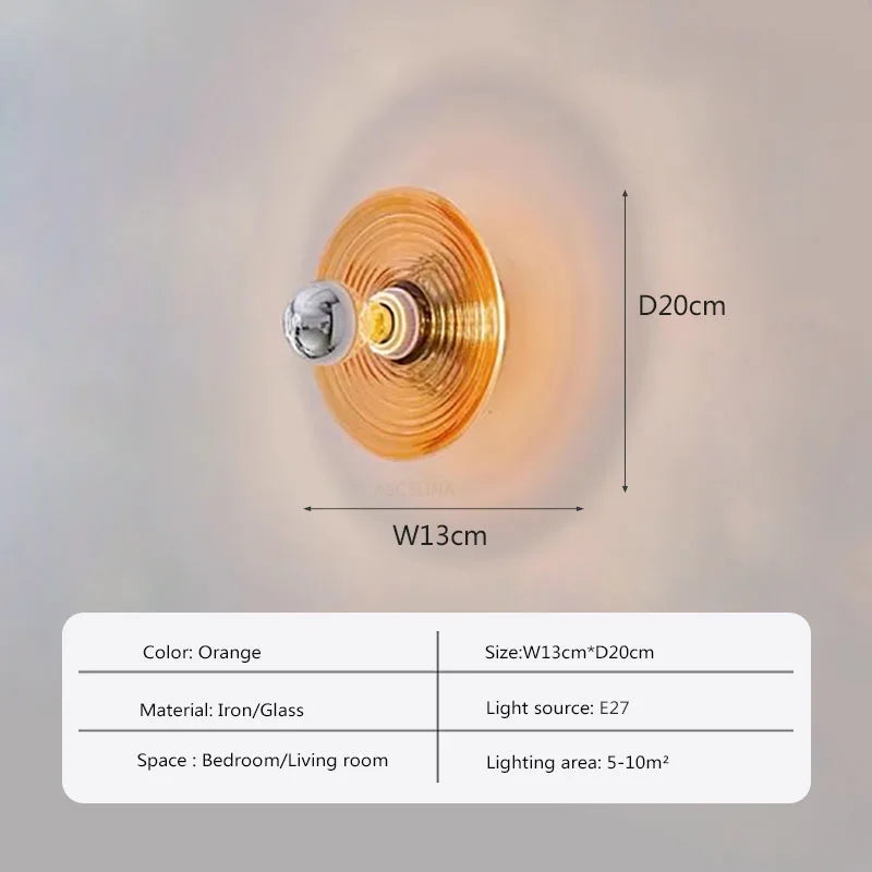 LustroVintage LED Glas-Wandleuchter | Elegantes Retro-Design | Energieeffizient | Perfekte Deko für Wohnzimmer & Flur