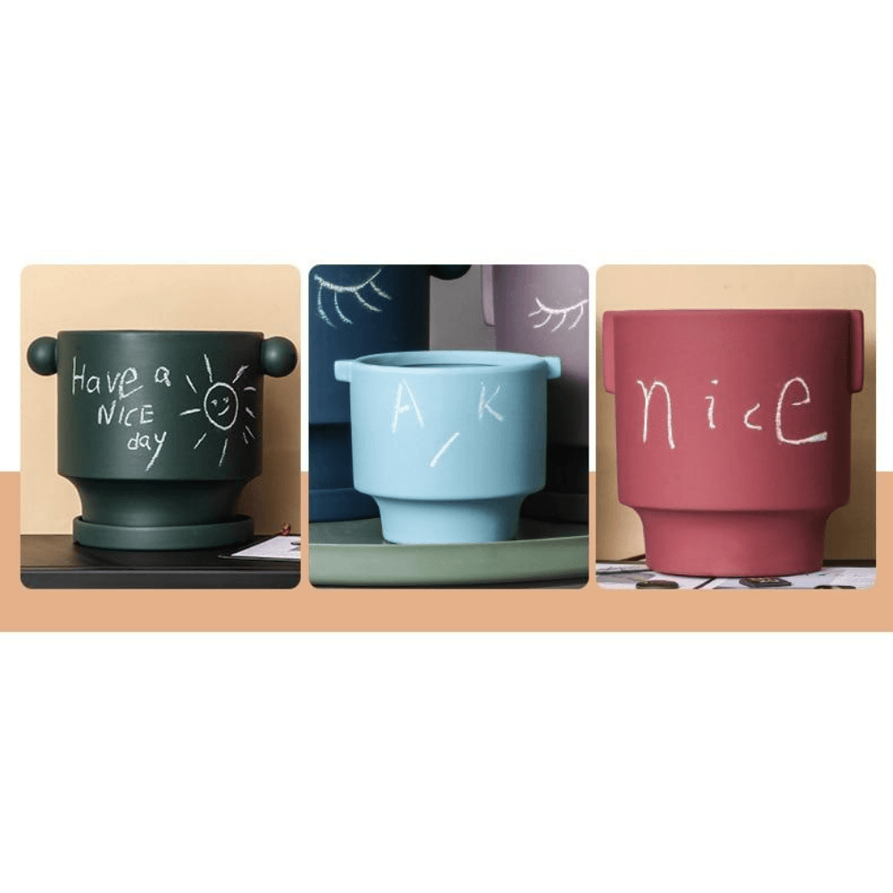 CreatiPot DIY Keramik Pflanzgefäße | Handbemalbare Töpfe für Kreative | In Verschiedenen Farben & Größen