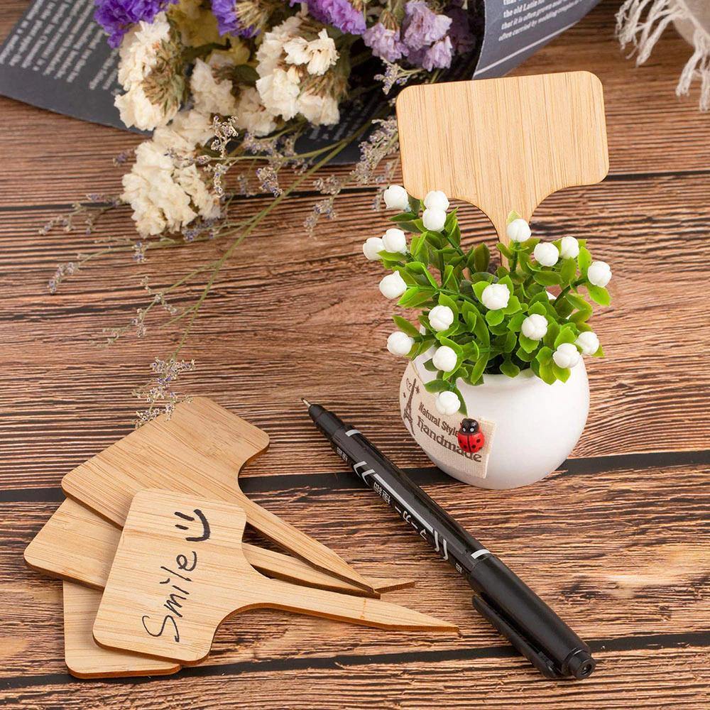 GreenLabel Holz Pflanzenschilder | Umweltfreundlich | Perfekt für Garten & Balkon | Markierungsschilder für Pflanzen