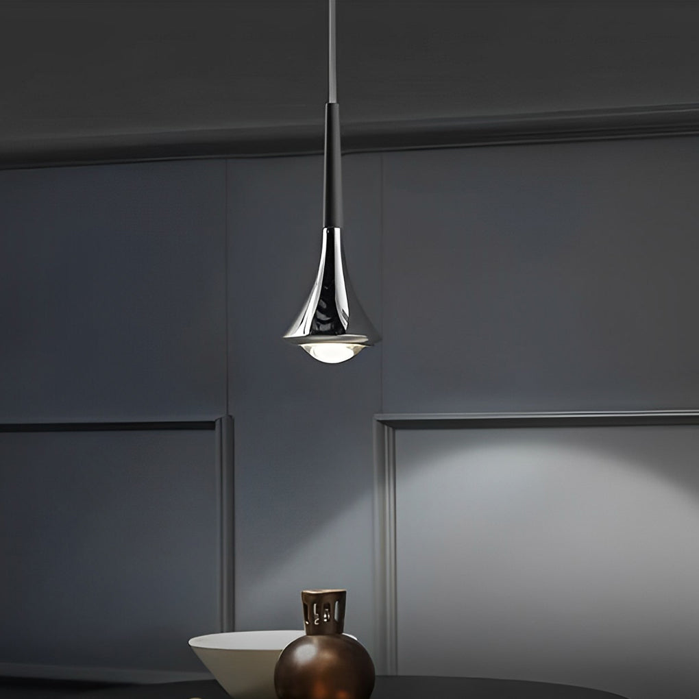 LumiDrop Nordic Design Pendelleuchte | Tropfenform | Elegantes LED-Licht für Esszimmer & Wohnzimmer | In Schwarz, Gold & Chrom