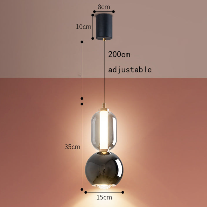 Nordelux Creative Eisen Glas Pendelleuchte | Skandinavisches Design | Elegante Beleuchtung für Zuhause