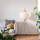SereniLum Reispapier Stehlampe | Minimalistisches Design | Warmweißes LED-Licht | Nachhaltige Deko für Zuhause