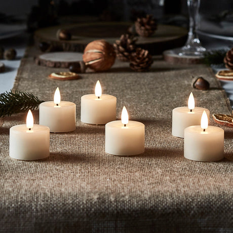 CandleSphere 6er Set LED Teelichter | Fernbedienung | Realistische Flammenoptik | Nachhaltige Stimmungsbeleuchtung