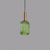 LumiShade Minimalistisches Streifen-Glas Pendelleuchte | Designer-Licht | Elegantes Wohnambiente | Deko-Laterne | 1-Flammig