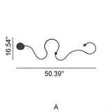 Serpenta Moderne LED Wandlampe | Aluminium | Geschwungenes Design | Dimmbar | Stilvolle Beleuchtung