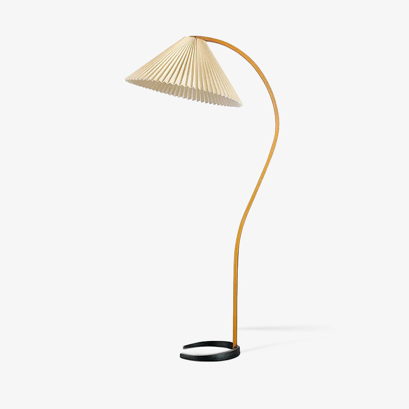 LunaArch Stehleuchte im Caprani Design | LED Beleuchtung | Modernes Holz-Look | Elegante Wohnraum-Deko
