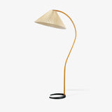 LunaArch Stehleuchte im Caprani Design | LED Beleuchtung | Modernes Holz-Look | Elegante Wohnraum-Deko