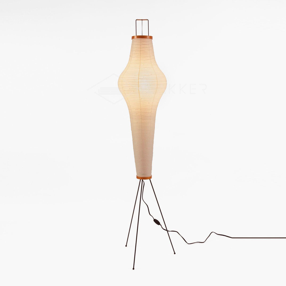SereniLum Reispapier Stehlampe | Minimalistisches Design | Warmweißes LED-Licht | Nachhaltige Deko für Zuhause