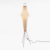 SereniLum Reispapier Stehlampe | Minimalistisches Design | Warmweißes LED-Licht | Nachhaltige Deko für Zuhause
