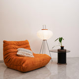 SereniLum Reispapier Stehlampe | Minimalistisches Design | Warmweißes LED-Licht | Nachhaltige Deko für Zuhause