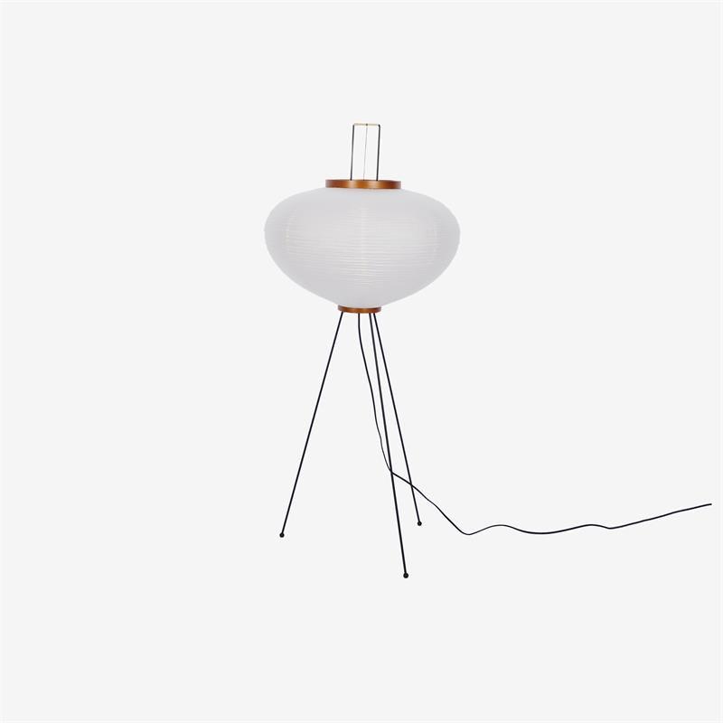 SereniLum Reispapier Stehlampe | Minimalistisches Design | Warmweißes LED-Licht | Nachhaltige Deko für Zuhause