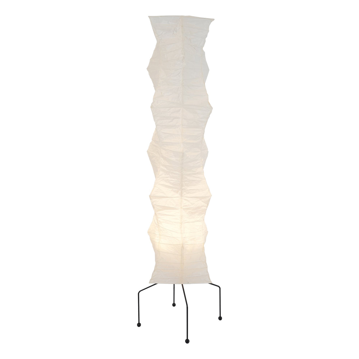 SereniLum Reispapier Stehlampe | Minimalistisches Design | Warmweißes LED-Licht | Nachhaltige Deko für Zuhause
