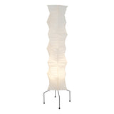 SereniLum Reispapier Stehlampe | Minimalistisches Design | Warmweißes LED-Licht | Nachhaltige Deko für Zuhause