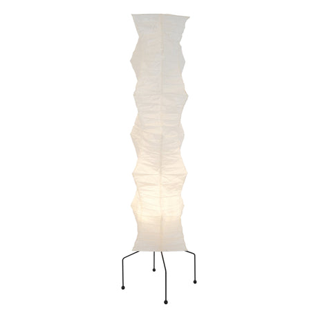 SereniLum Reispapier Stehlampe | Minimalistisches Design | Warmweißes LED-Licht | Nachhaltige Deko für Zuhause