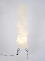 SereniLum Reispapier Stehlampe | Minimalistisches Design | Warmweißes LED-Licht | Nachhaltige Deko für Zuhause