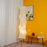 SereniLum Reispapier Stehlampe | Minimalistisches Design | Warmweißes LED-Licht | Nachhaltige Deko für Zuhause