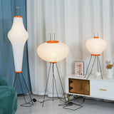 SereniLum Reispapier Stehlampe | Minimalistisches Design | Warmweißes LED-Licht | Nachhaltige Deko für Zuhause