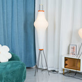 SereniLum Reispapier Stehlampe | Minimalistisches Design | Warmweißes LED-Licht | Nachhaltige Deko für Zuhause