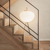 SereniLum Reispapier Stehlampe | Minimalistisches Design | Warmweißes LED-Licht | Nachhaltige Deko für Zuhause