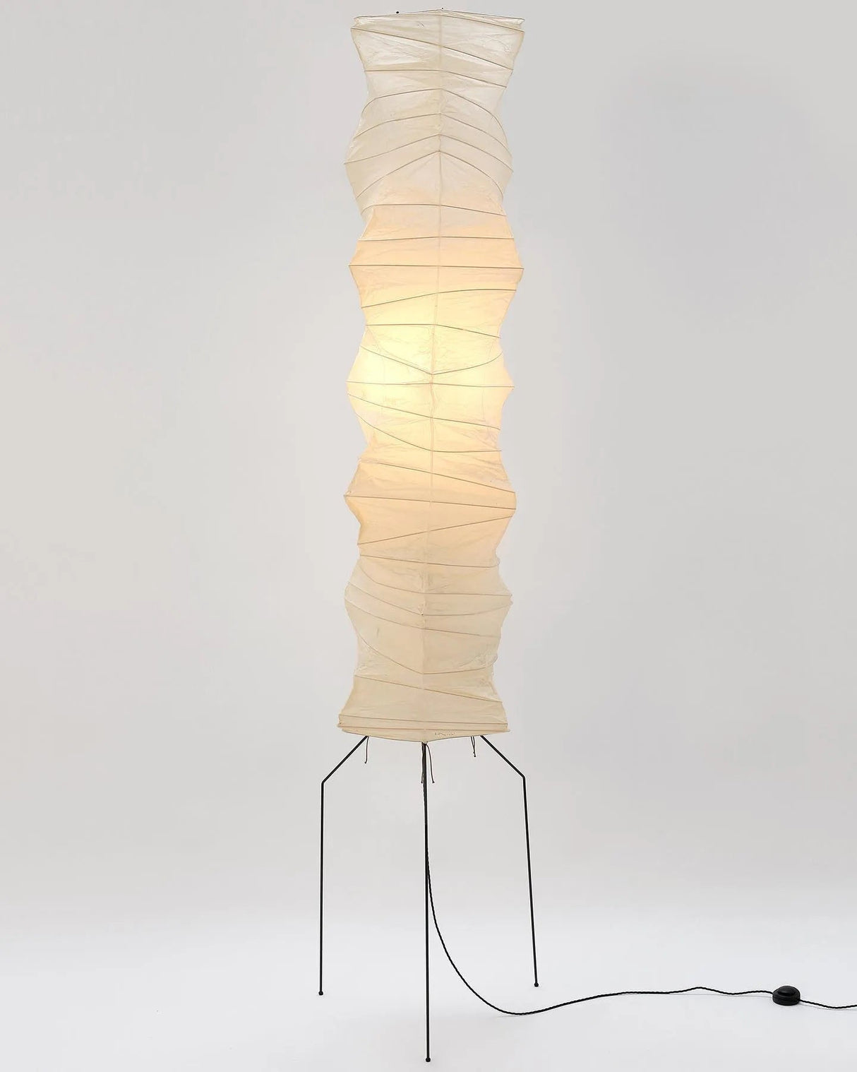 SereniLum Reispapier Stehlampe | Minimalistisches Design | Warmweißes LED-Licht | Nachhaltige Deko für Zuhause