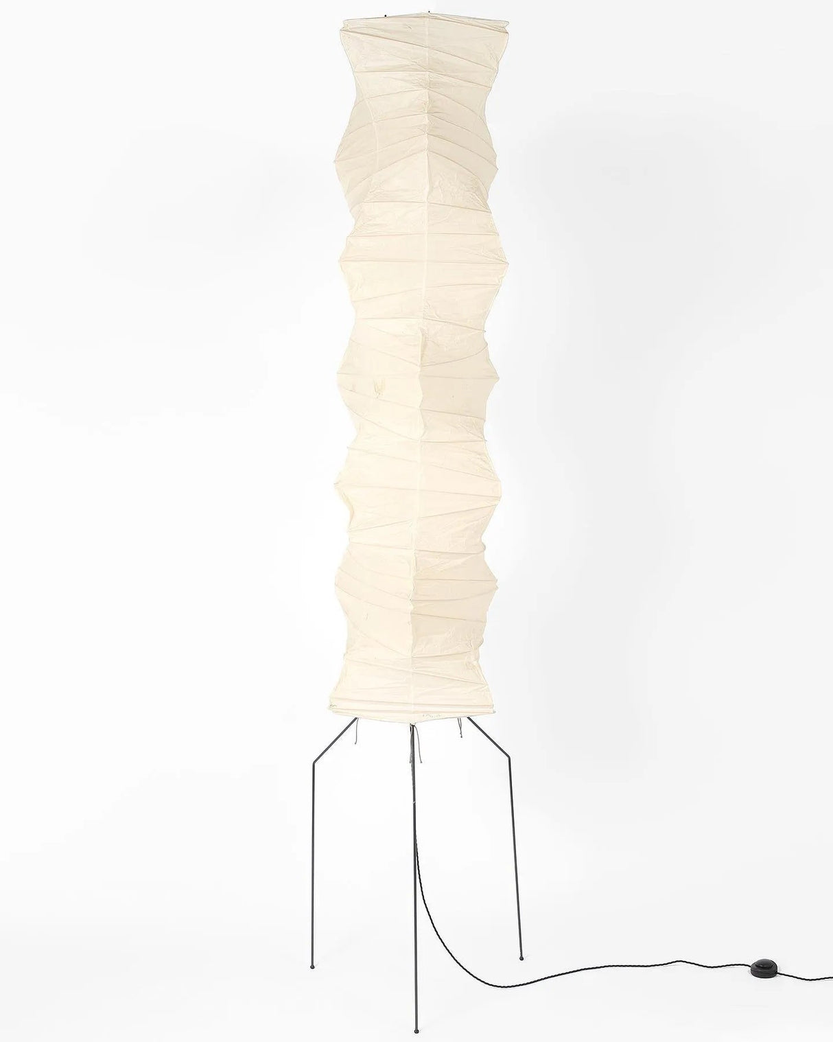 SereniLum Reispapier Stehlampe | Minimalistisches Design | Warmweißes LED-Licht | Nachhaltige Deko für Zuhause