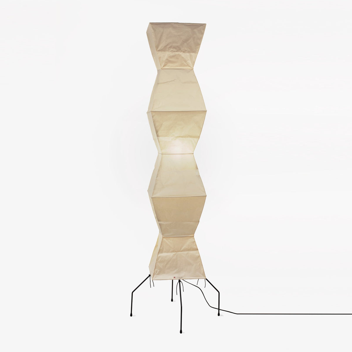 SereniLum Reispapier Stehlampe | Minimalistisches Design | Warmweißes LED-Licht | Nachhaltige Deko für Zuhause