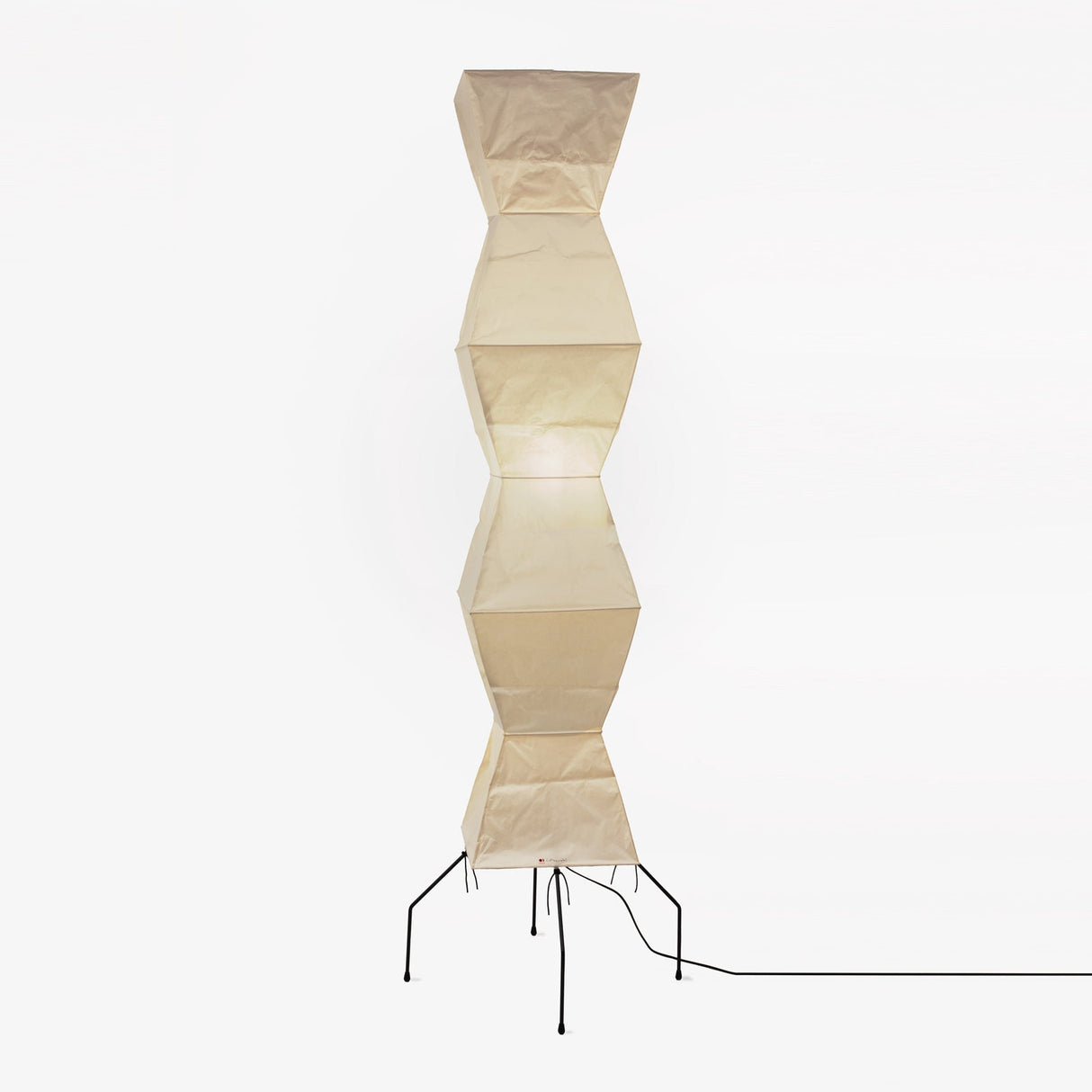 SereniLum Reispapier Stehlampe | Minimalistisches Design | Warmweißes LED-Licht | Nachhaltige Deko für Zuhause