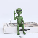 CosmoCraft Garten Alien | Outdoor Alien Dekofigur | Harzstatue für Garten & Haus | Miniatur für Außenbereich