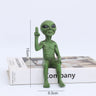 CosmoCraft Garten Alien | Outdoor Alien Dekofigur | Harzstatue für Garten & Haus | Miniatur für Außenbereich