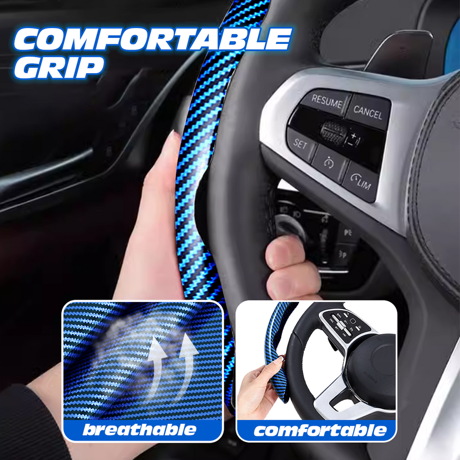 DriveStyle Lenkradbezug 36 cm | Rutschfester Auto-Lenkradschutz | Hochwertiges Material | Komfort und Stil