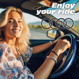 DriveStyle Lenkradbezug 36 cm | Rutschfester Auto-Lenkradschutz | Hochwertiges Material | Komfort und Stil