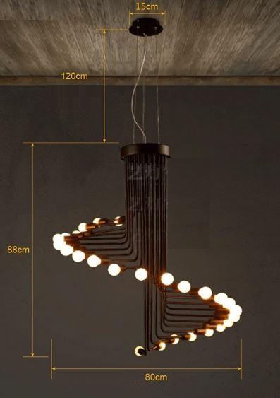 EternaSpiral - Moderne Nordic LED Spiral-Kronleuchter | Elegante Deckenleuchte | Dimmbar | Stimmungsvolle Beleuchtung