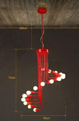 EternaSpiral - Moderne Nordic LED Spiral-Kronleuchter | Elegante Deckenleuchte | Dimmbar | Stimmungsvolle Beleuchtung