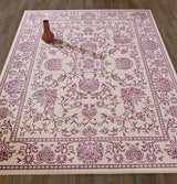 LilacGrace Oriental Teppich | Design in Elfenbein & Lila | Pflegeleicht & Weich | Wohnzimmer & Flur