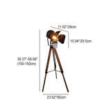 CamLume Stehlampe | Kamerainspiriertes Design | Eisen & Holz | 1 Licht | Perfekt für Wohnzimmer
