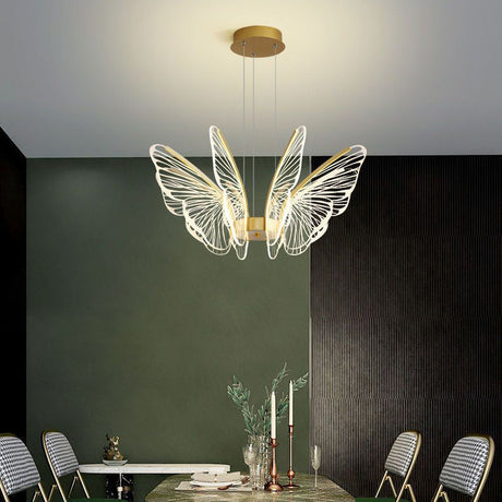 LumaPapillon Pendelleuchte | Schmetterlingsdesign | LED Dimmbar | Aluminium & Acryl | Modern für Wohnzimmer