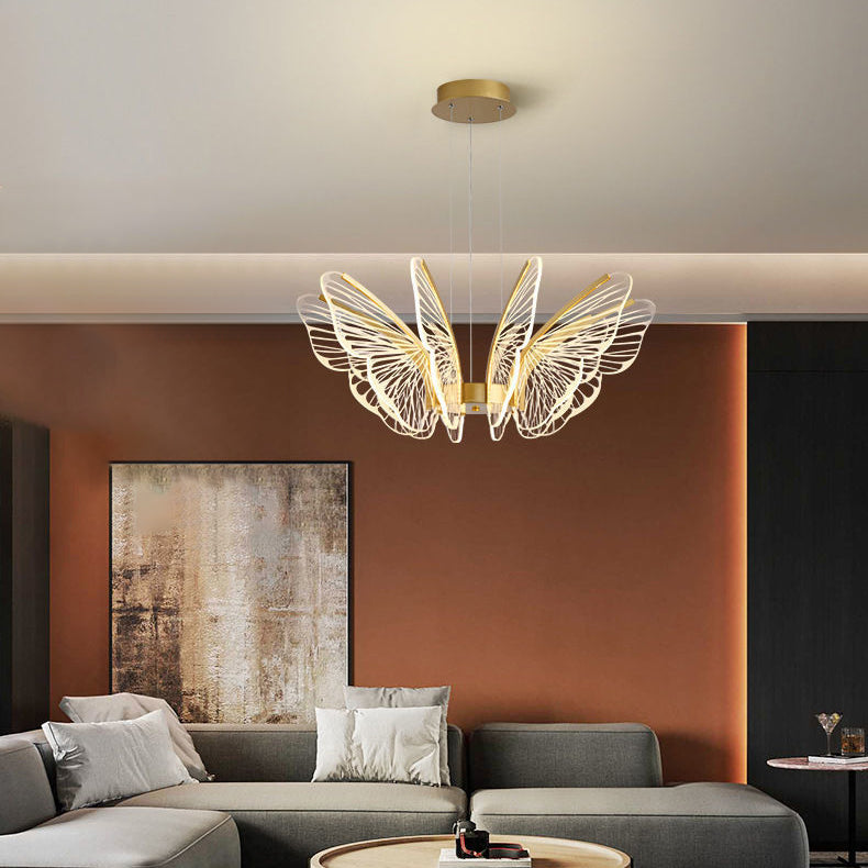 LumaPapillon Pendelleuchte | Schmetterlingsdesign | LED Dimmbar | Aluminium & Acryl | Modern für Wohnzimmer