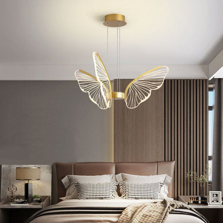 LumaPapillon Pendelleuchte | Schmetterlingsdesign | LED Dimmbar | Aluminium & Acryl | Modern für Wohnzimmer
