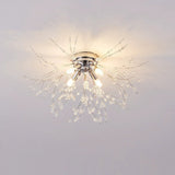 GlareBliss Deckenleuchte | Löwenzahn-Design | Eisen & Kristall | 4-8 Lichter | Modern & Luxuriös für Wohnzimmer